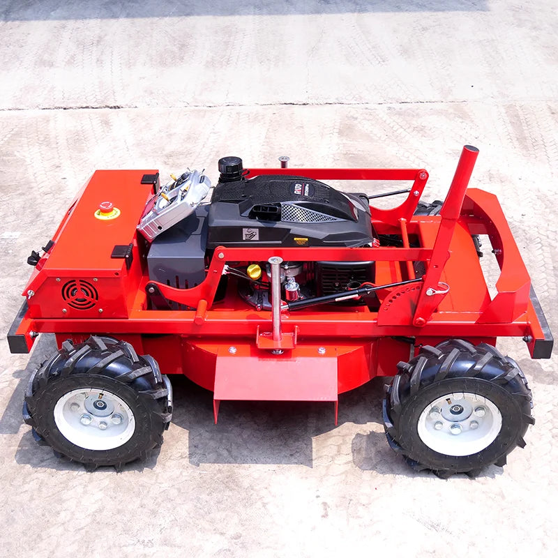 Farmer Customized wheeled RC lawn mower robot 4WD 225CC