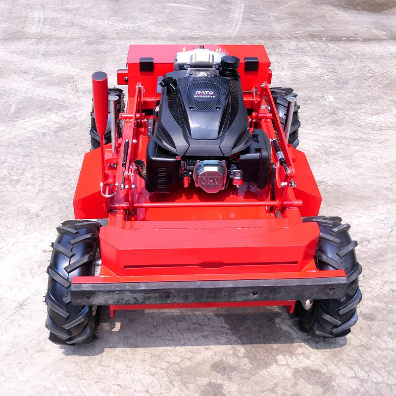 Farmer Customized wheeled RC lawn mower robot 4WD 225CC