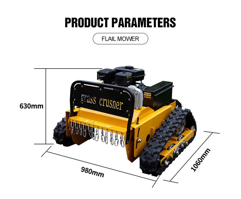 Remote Control Customized All Terrain Grass Cutter