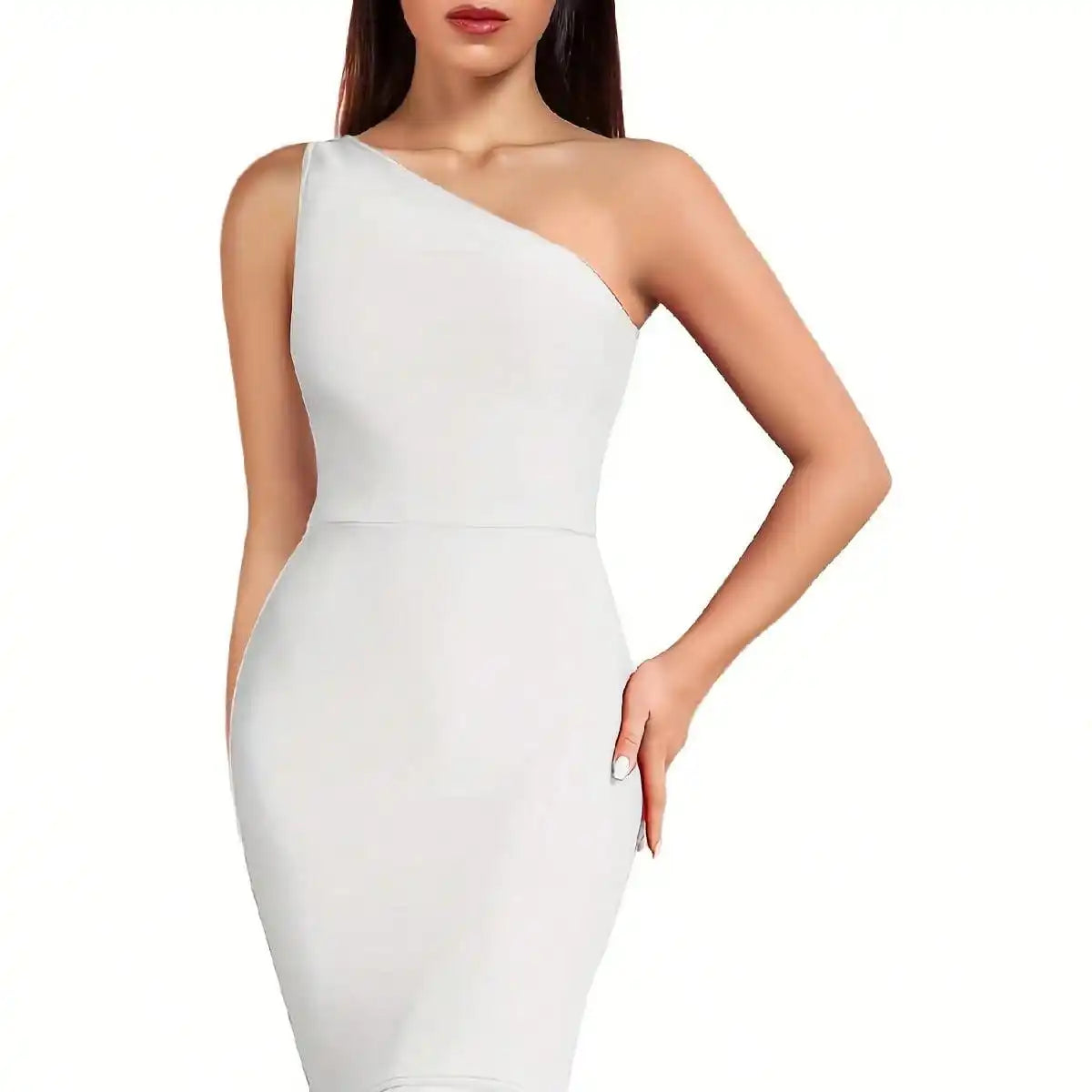 Bandage Dress Black Elegant Sexy One Shoulder