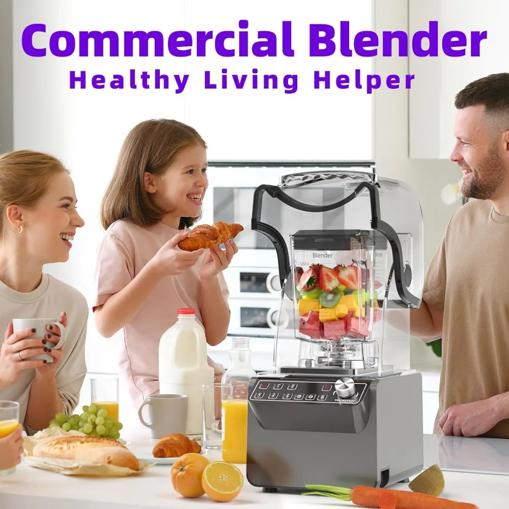 Quiet Blender with Digital Waterproof Touchpad and Quiet Sound Enclosure