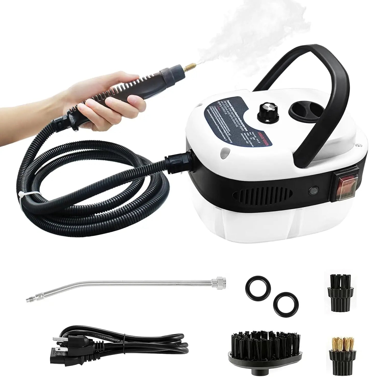 Steam Cleaner,2500W Hand-Held High Pressure Portable Cleaning Machine with  Brush