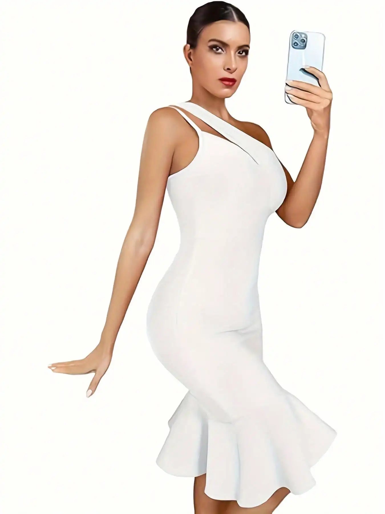 One Shoulder Bandage Bodycon  Dress