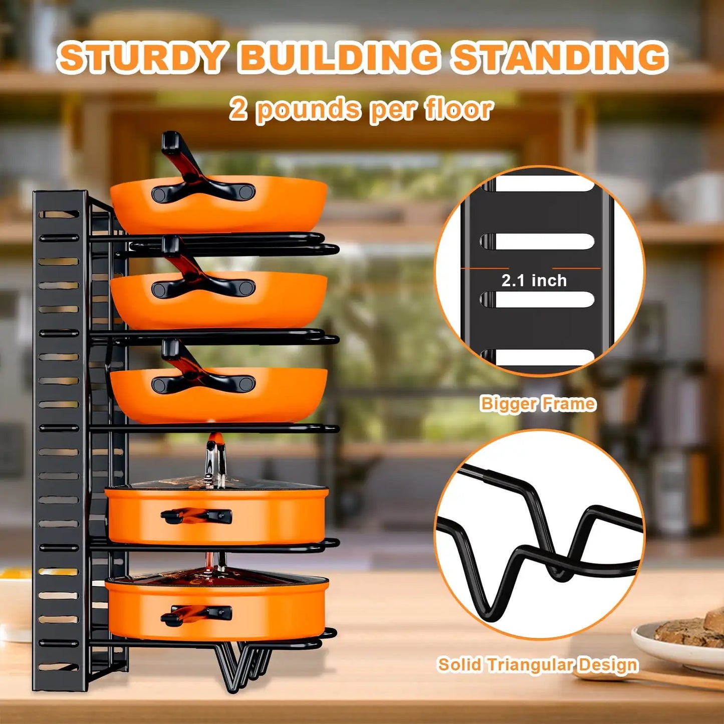 8 Tiers Pots and Pans Organizer