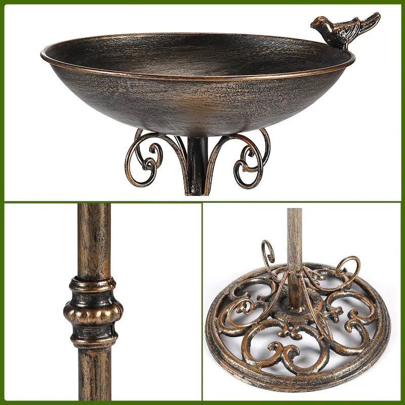 Cast Iron Pedestal Bird Bath