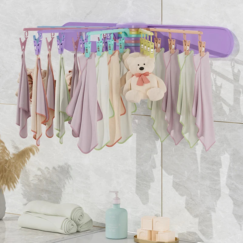 Folding Clothes Hanger Wall Mount