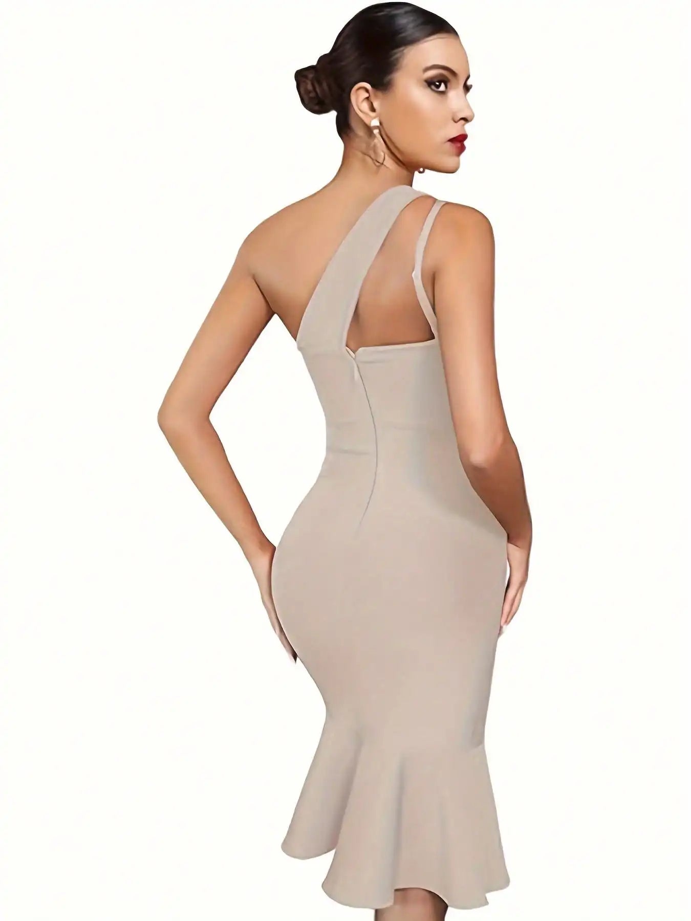 One Shoulder Bandage Bodycon  Dress