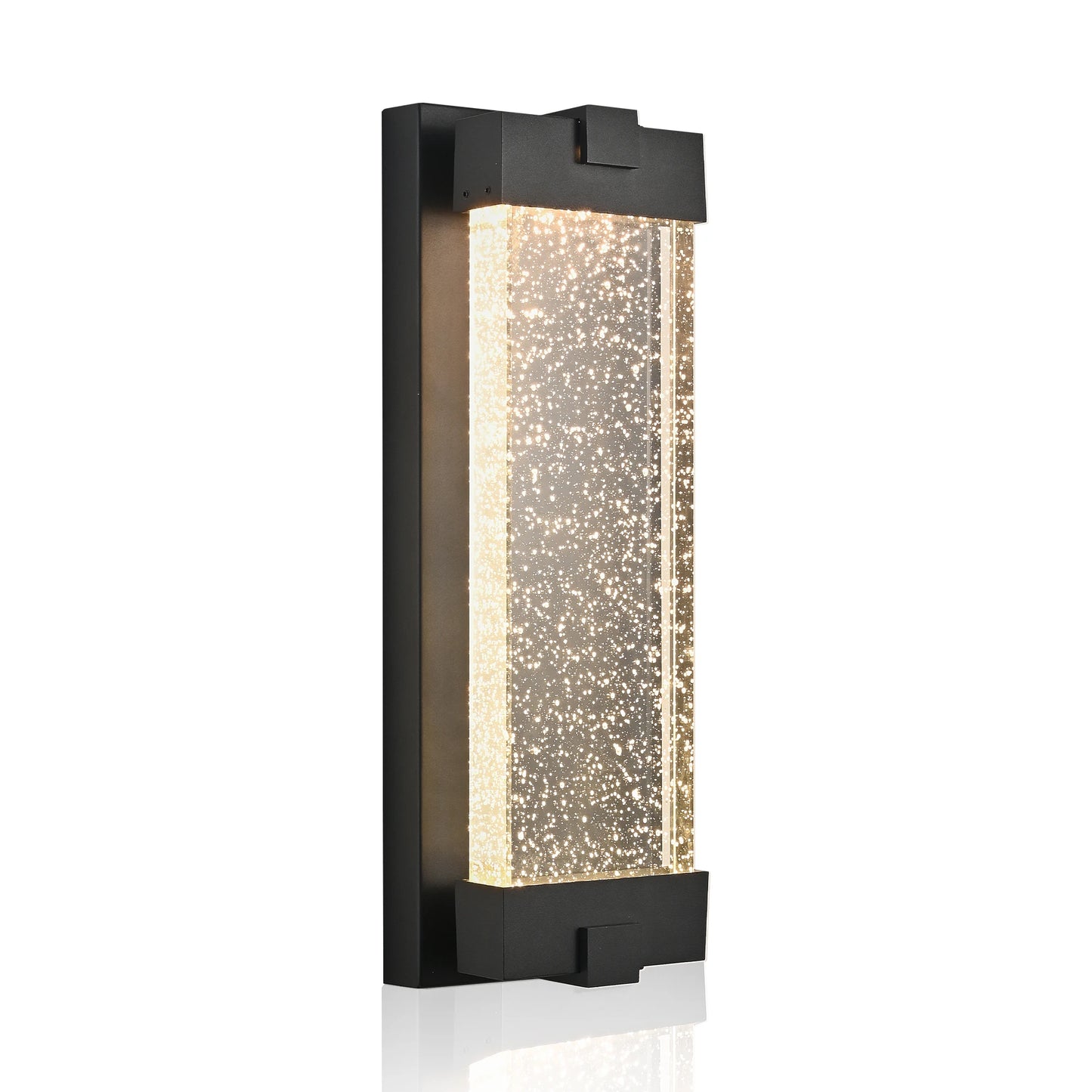 LED Outdoor Wall Light with Bubble Crystal Glass