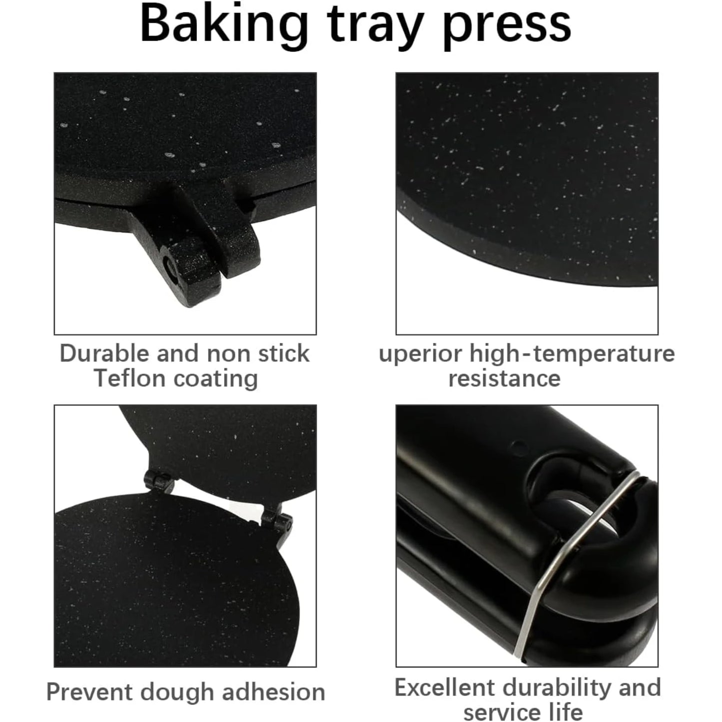 Tortilla Press Pan, Non-Stick Pancake Griddle with Bakelite Handle,