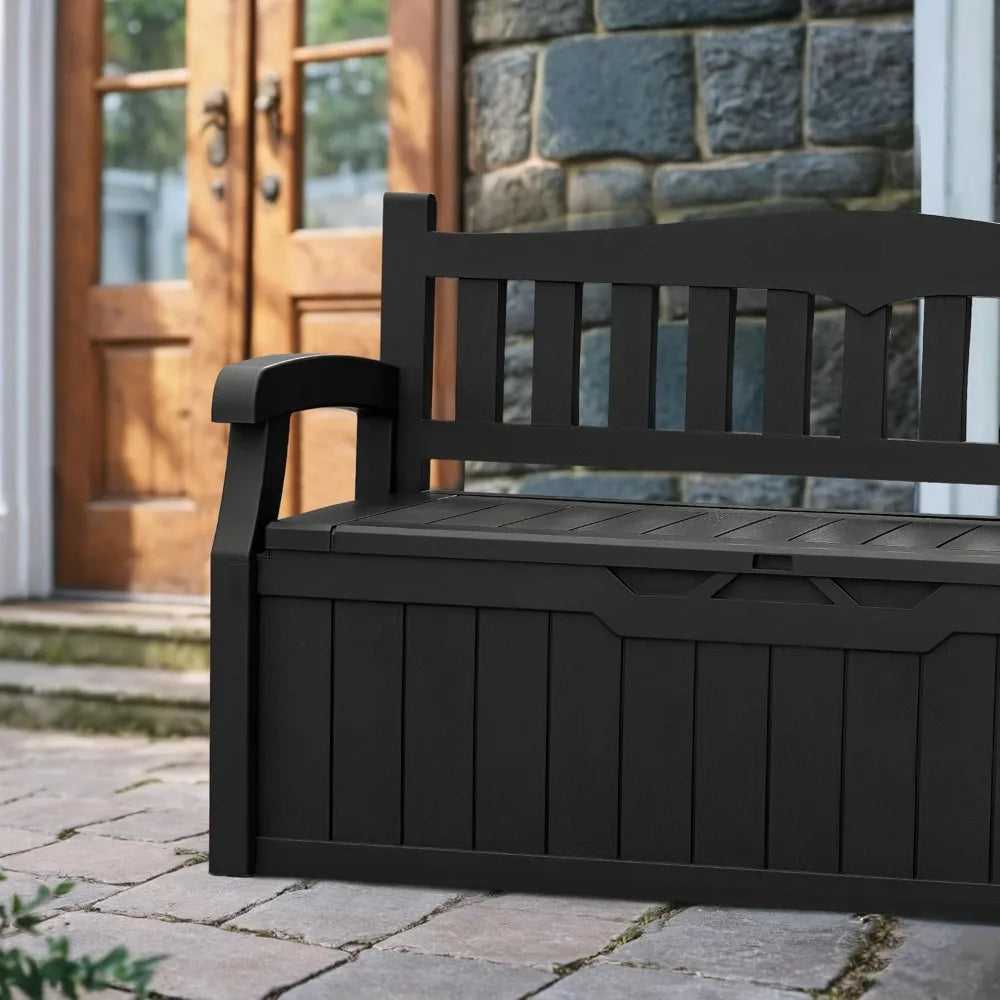 80 Gallon  lockable Storage Box Deck Bench for Patio