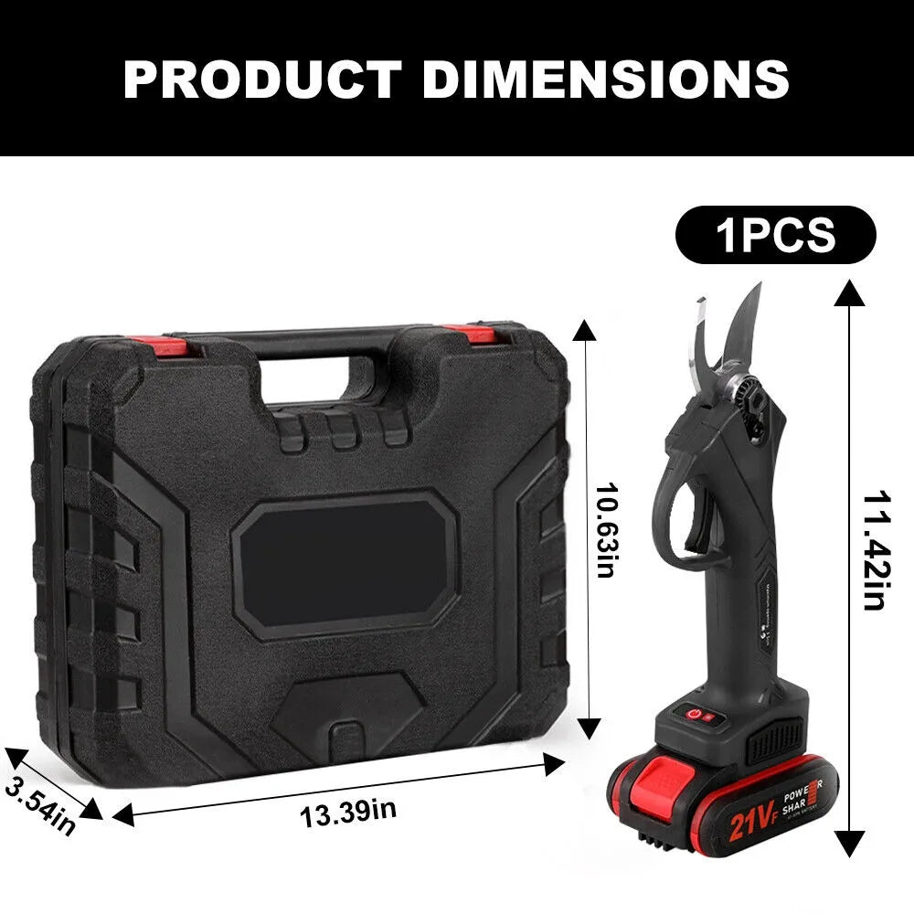 21V 50w Cordless Electric Branch Scissors 35mm Pruning Shear