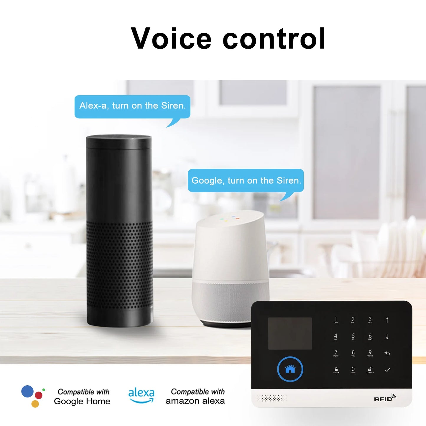 Wireless WIFI + GSM Auto-dial Alarm Security System