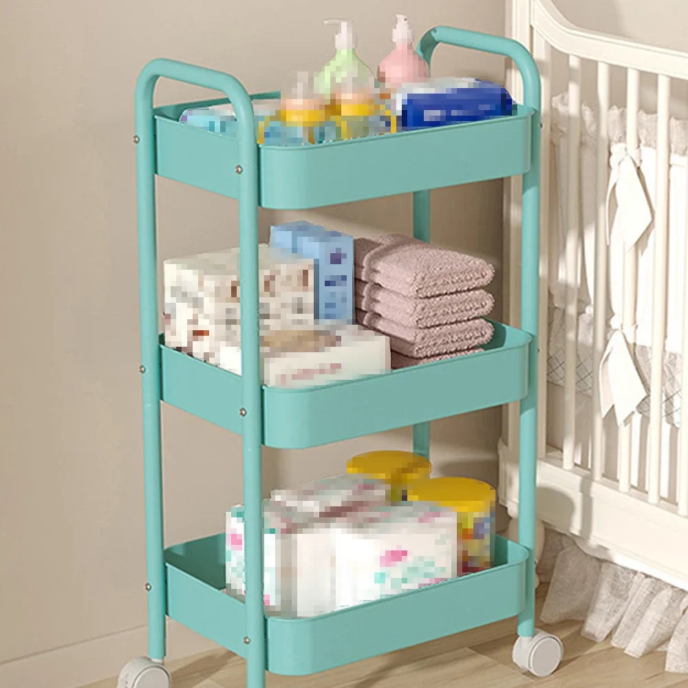 Multi-Layer Mobile Storage Rack Cart