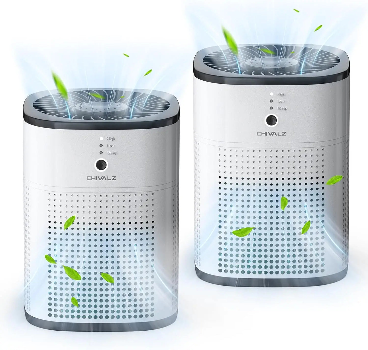 2 Pack Air Purifiers for Home/Bedroom, Quiet  with 24dB Sleep Mode