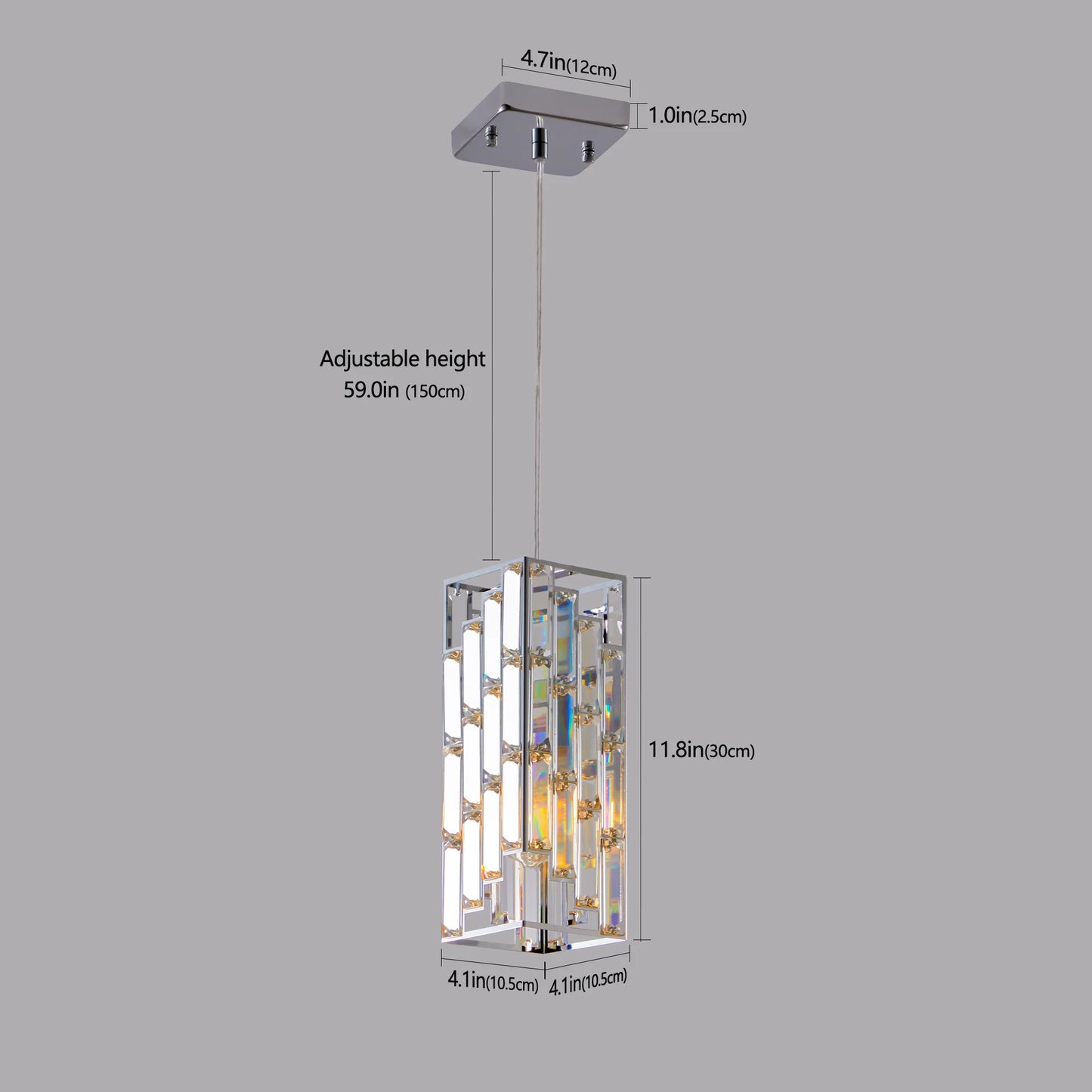 Modern Crystal Pendant Light - 3 Pack