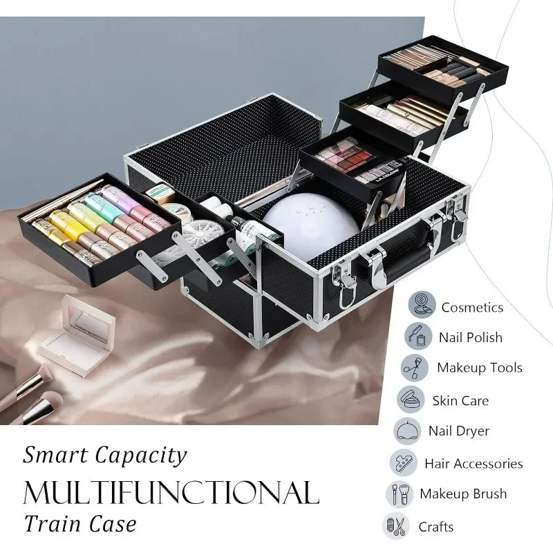 6 Tier  Makeup Train Case