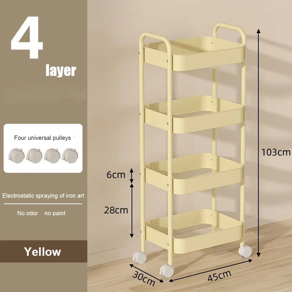 Multi-Layer Mobile Storage Rack Cart