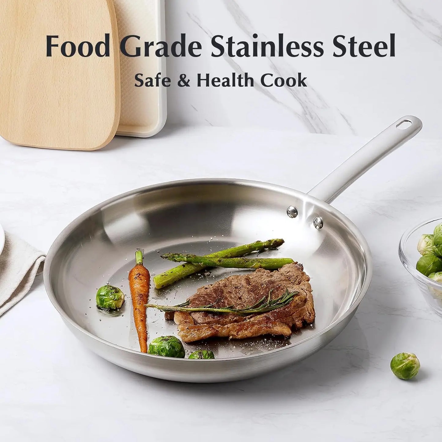 Stainless Steel Cookware Set 10pcs Oven Safe