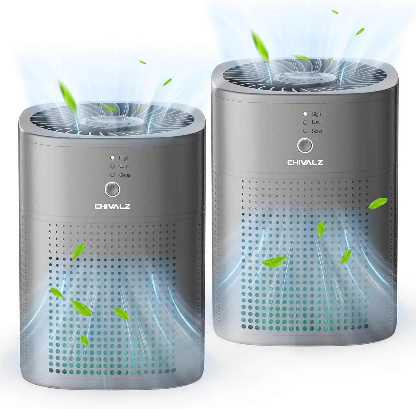 2 Pack Air Purifiers for Home/Bedroom, Quiet  with 24dB Sleep Mode