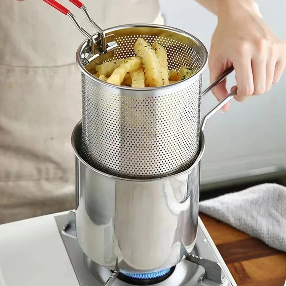 Stainless Steel Deep Fryer  with Frying Basket