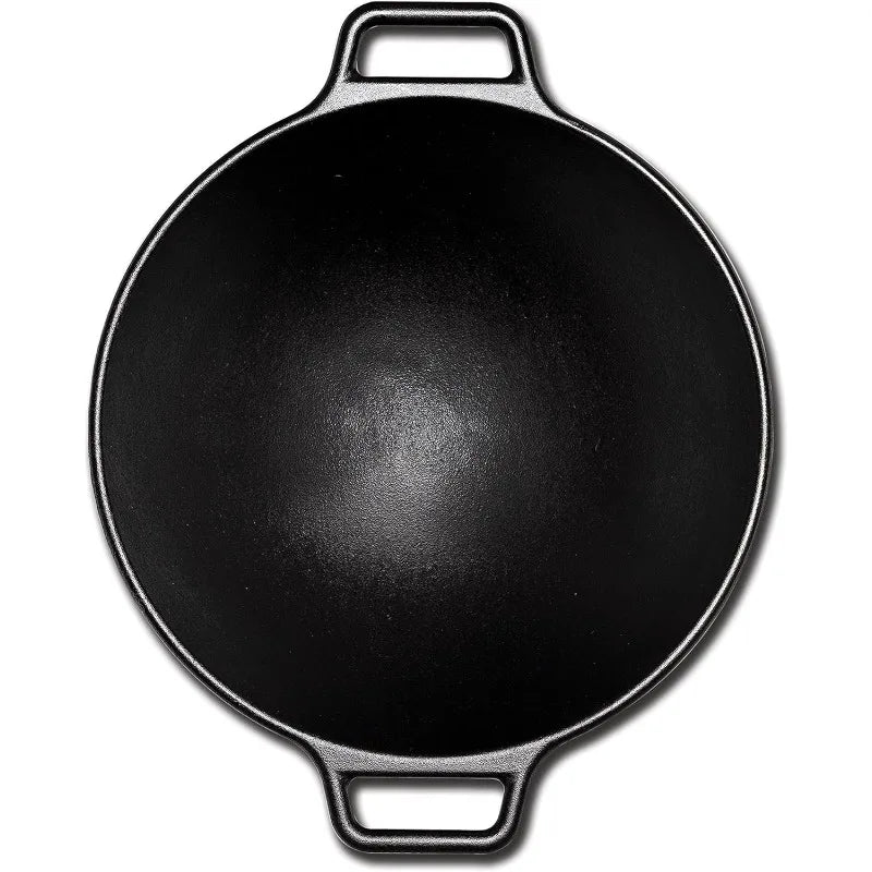 BOLD 14 Inch Seasoned Cast Iron Wok