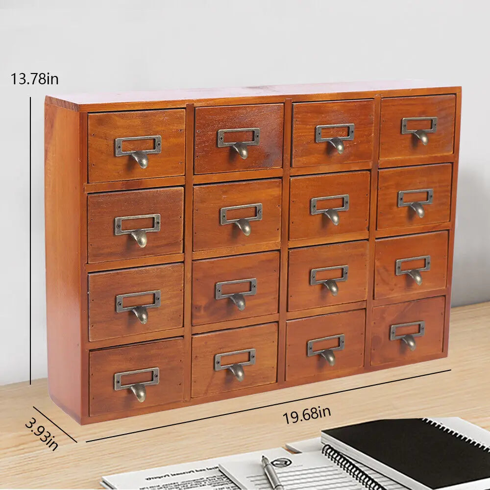 Vintage Library Desk Drawer Organizer