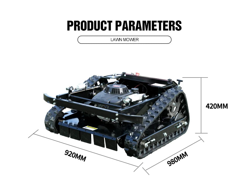 Self Propelled Robotic Powerful Gasoline Remote Control Lawn Mower