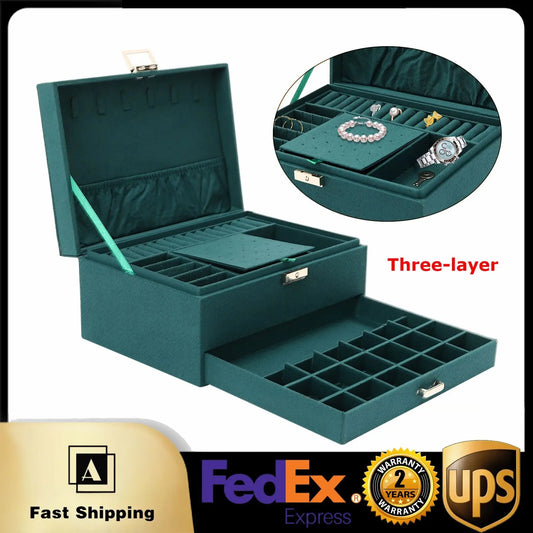 3 Layers Jewelry Box Organizer