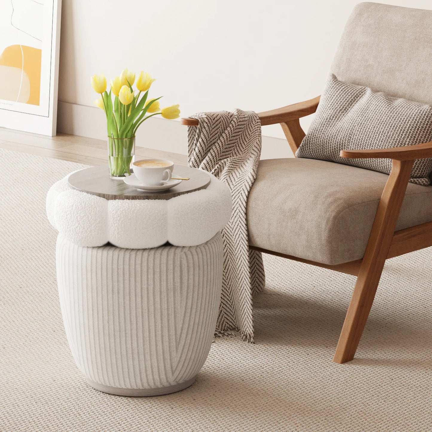 Cloud Cashmere Storage Stools ＆Ottomans