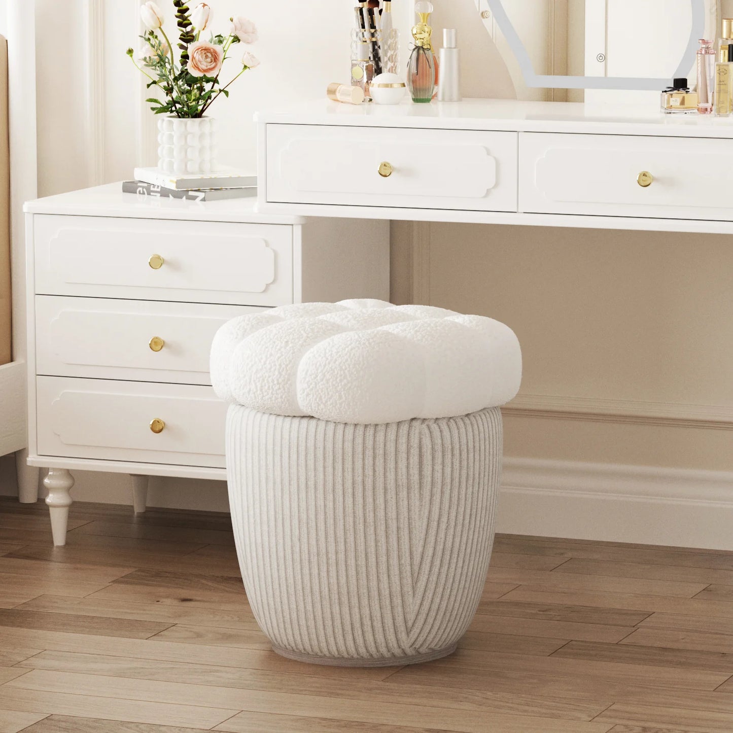 Cloud Cashmere Storage Stools ＆Ottomans