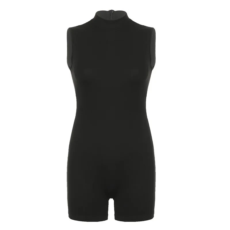 Female Sleeveless Sport Romper Bodysuits