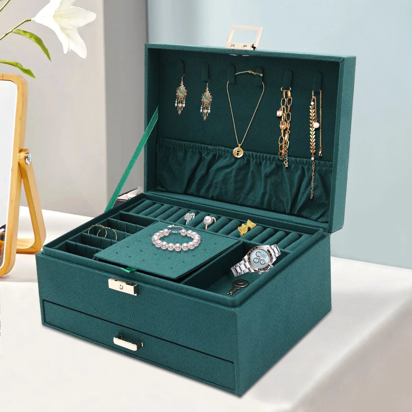 3 Layers Jewelry Box Organizer