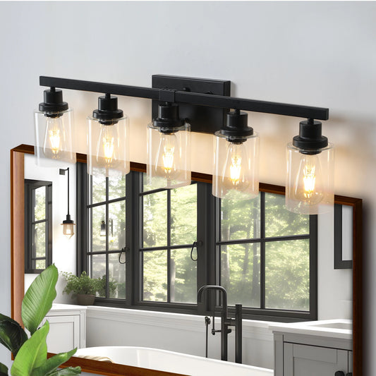 Modern Black Bathroom Vanity Light Fixture