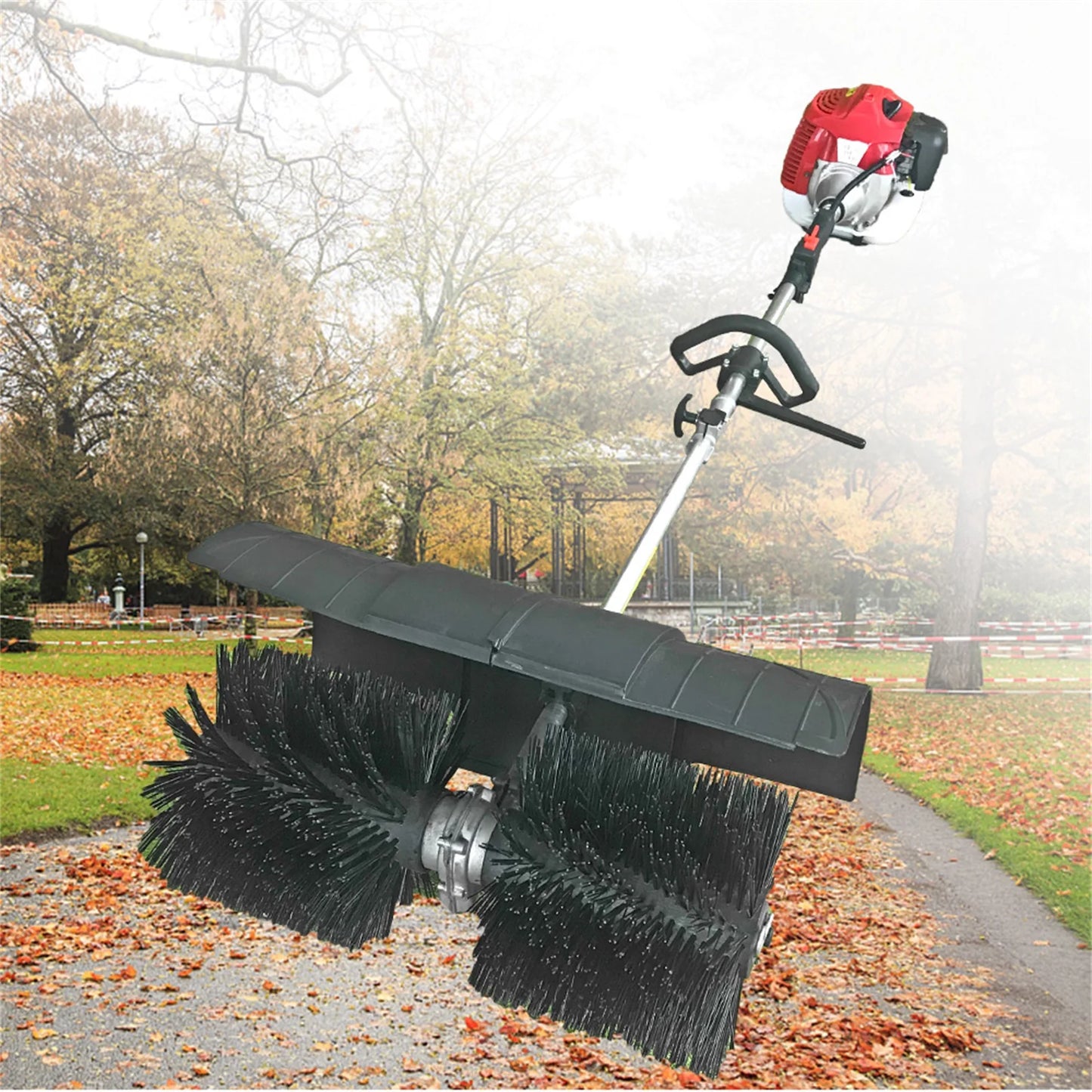 Hand-Held Cleaning Machine High Efficiency	Gas Power Sweeping Broom 1.7KW for Cleaning Street Cleaning and Farms