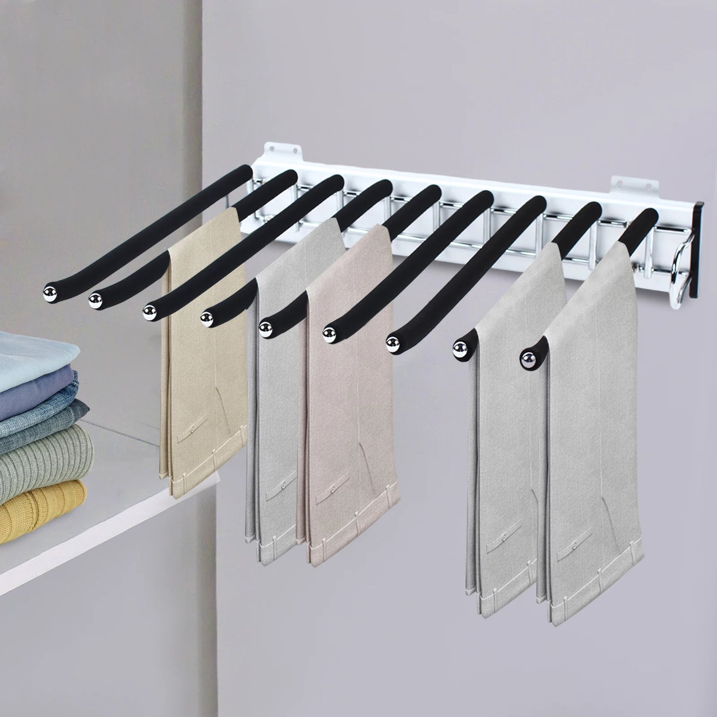 Pull Out Pants Rack Hanger Bar