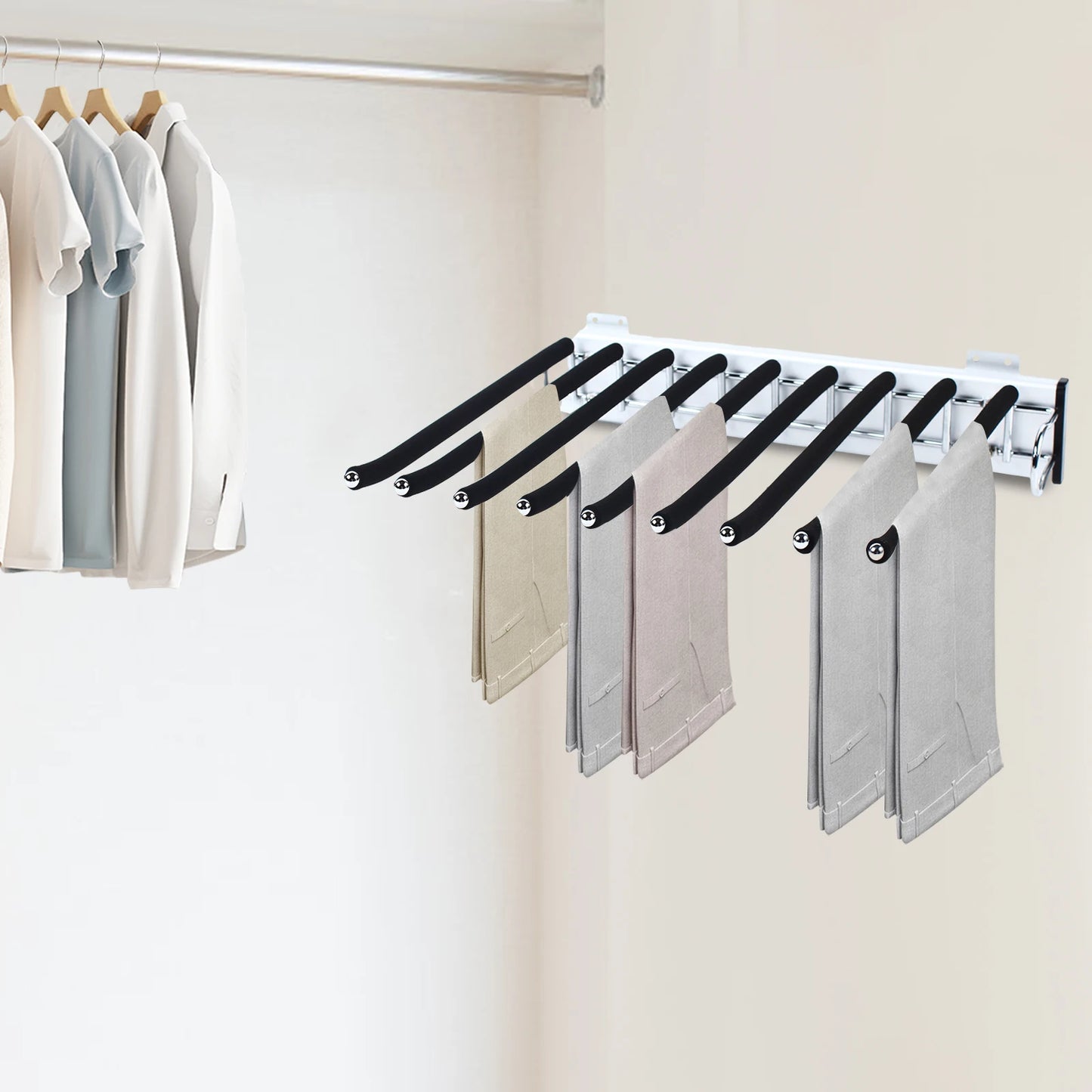 Pull Out Pants Rack Hanger Bar