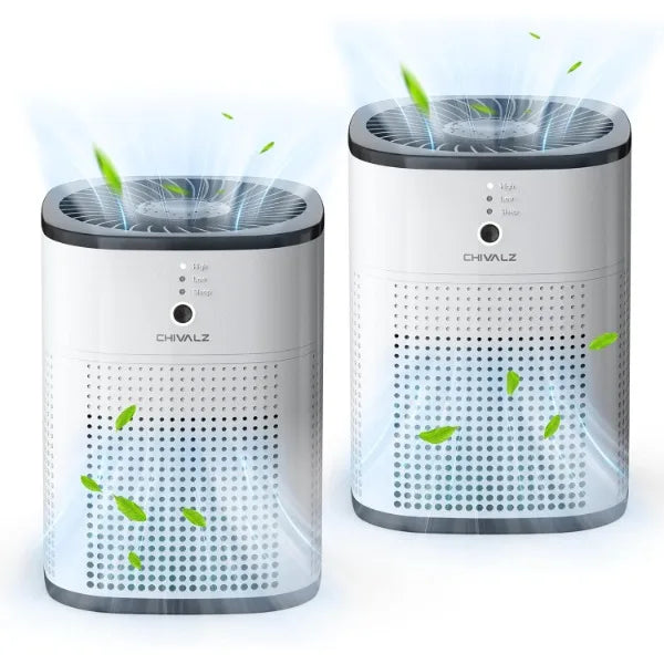 2 Pack Air Purifiers for Home/Bedroom, Quiet  with 24dB Sleep Mode