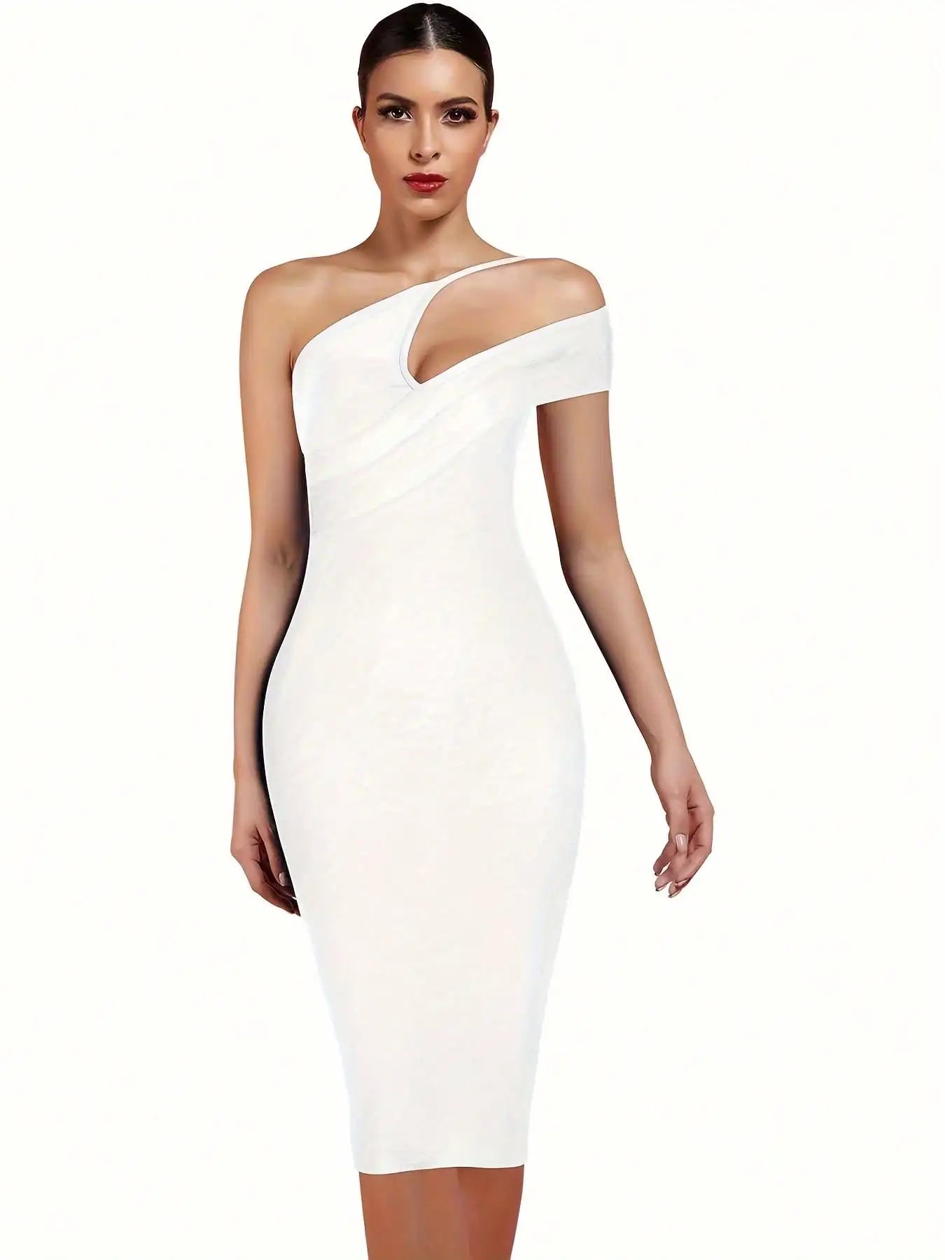 One Shoulder Bandage Bodycon Dress