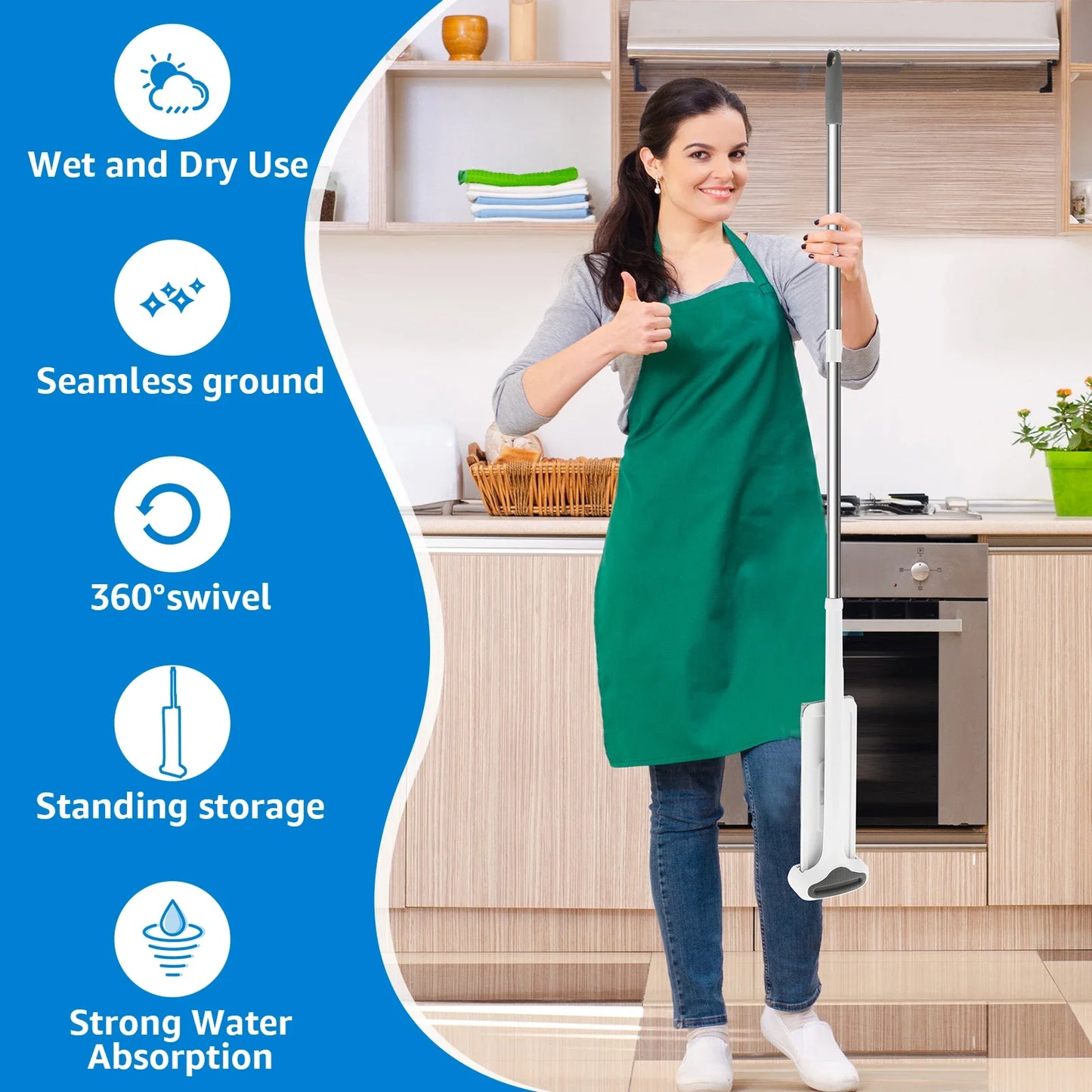 Microfiber Flat Mop 360 ° Rotating