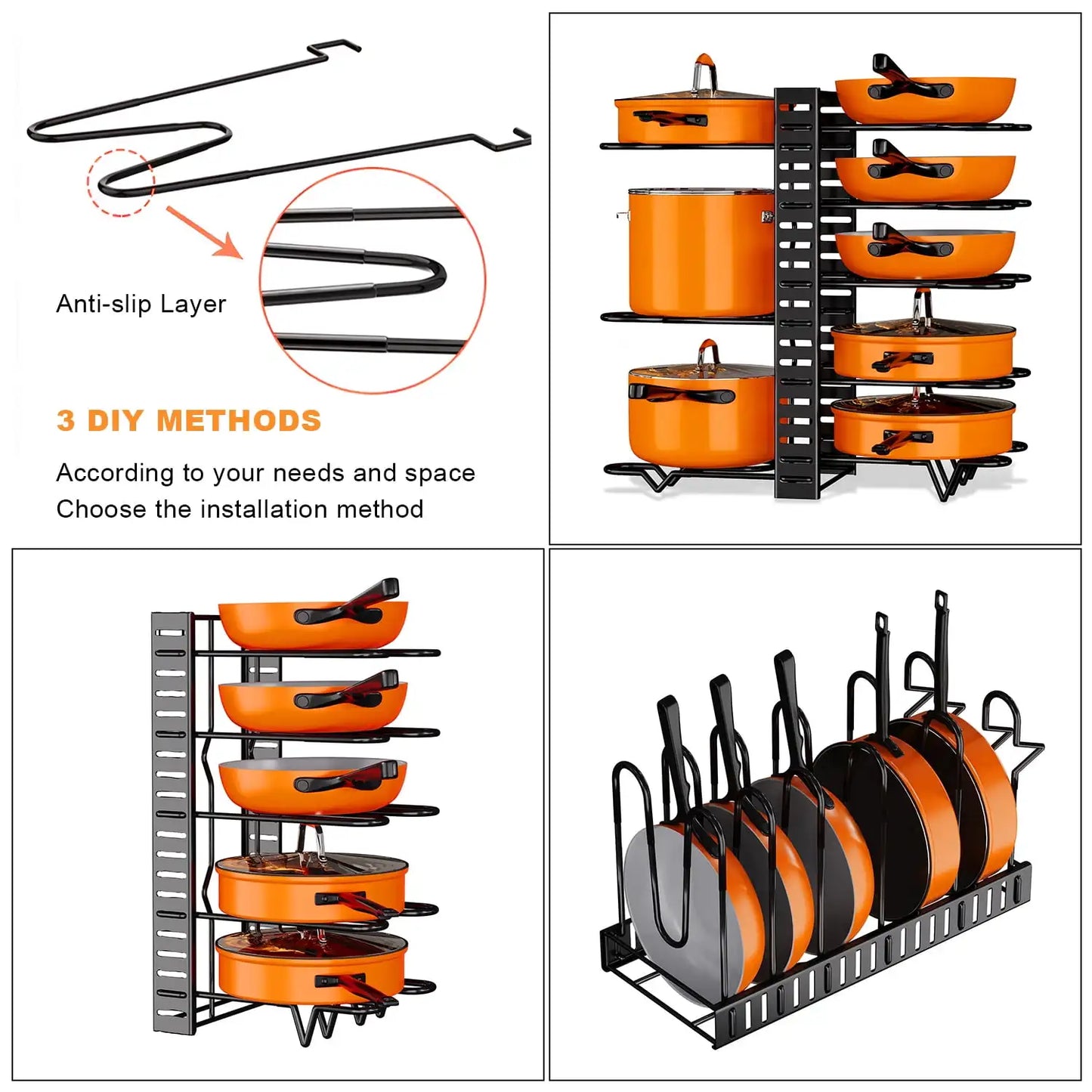 8 Tiers Pots and Pans Organizer