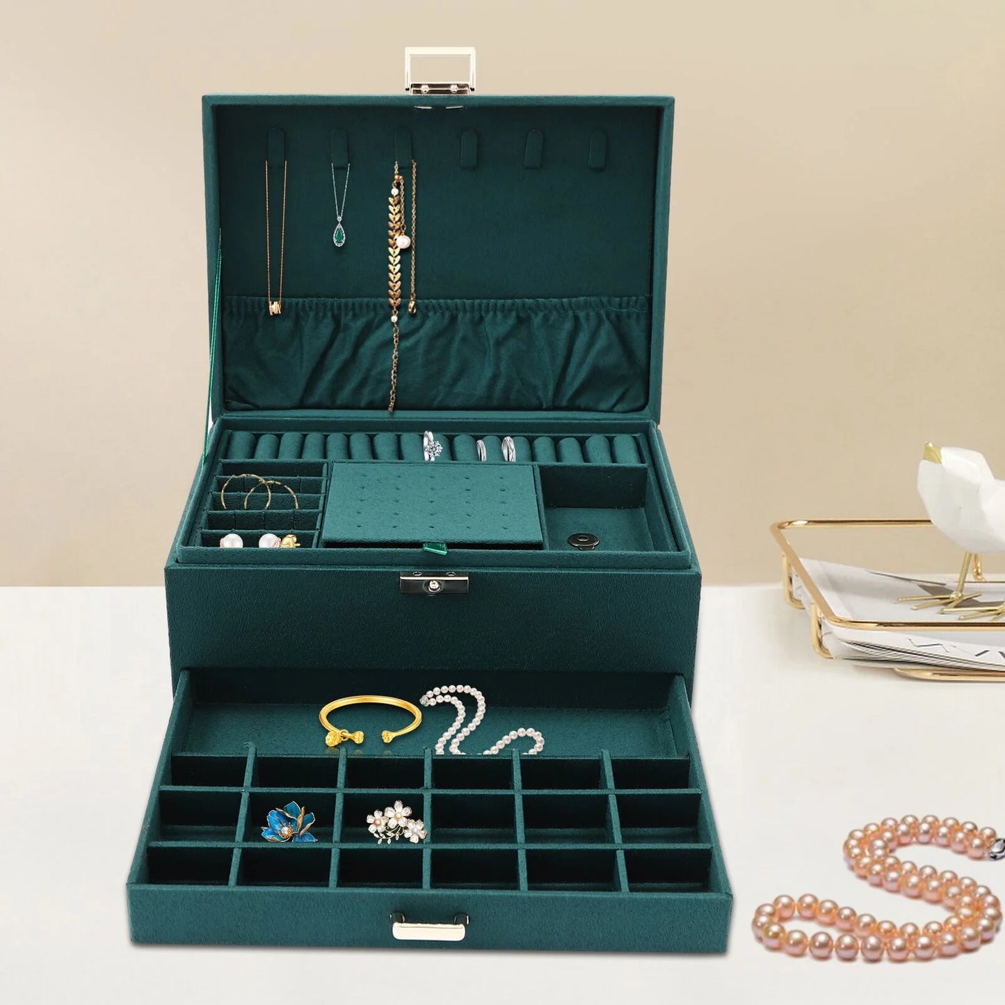 3 Layers Jewelry Box Organizer