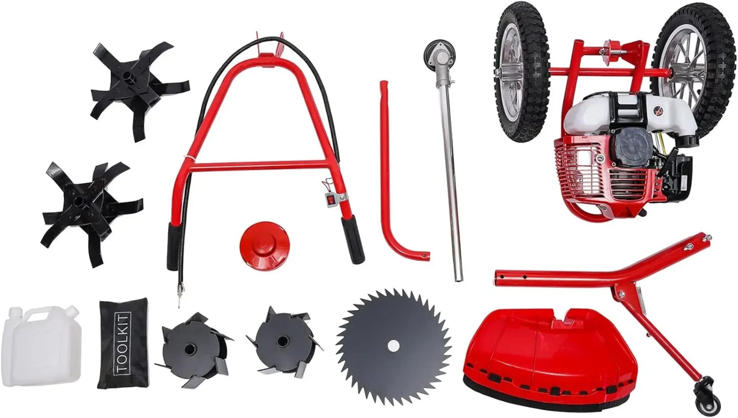 3-in-1 2-Stroke Hand Push Gasoline Lawn Mower