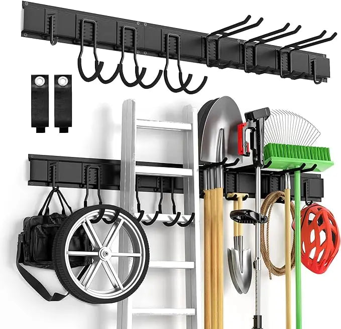 Adjustable Garage Organizers with Heavy Duty Hooks