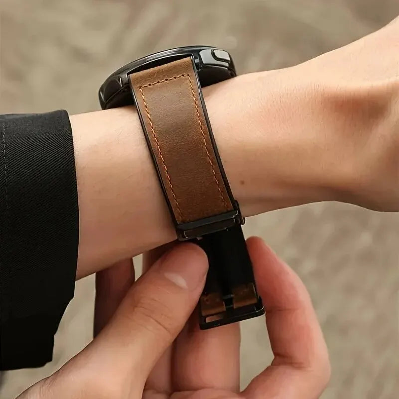 Leather Magnetic Buckle Strap Compatible for Samsung Galaxy Watch