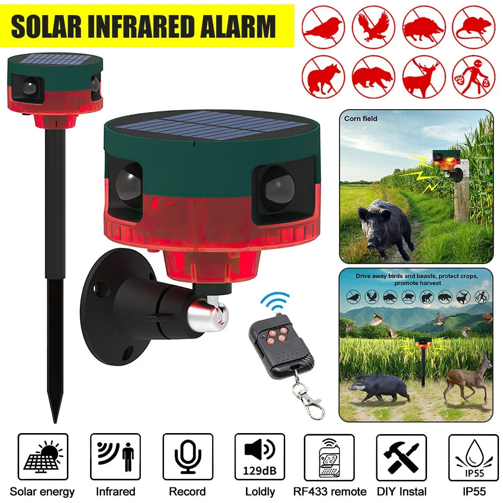 Solar Infrared Motion Sensor Alarm Detector