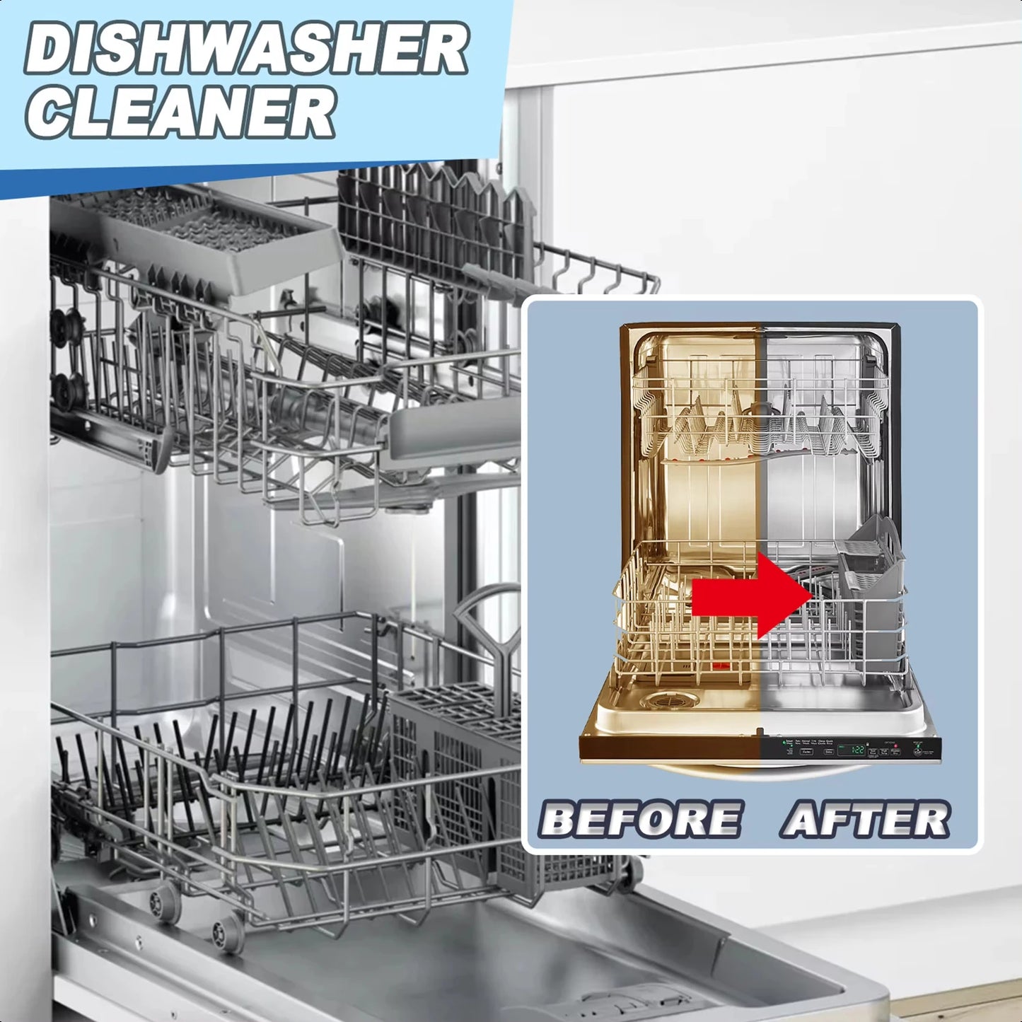 Dishwasher Cleaner Strong Oil Stain Removal Descaling Detergent Tablets