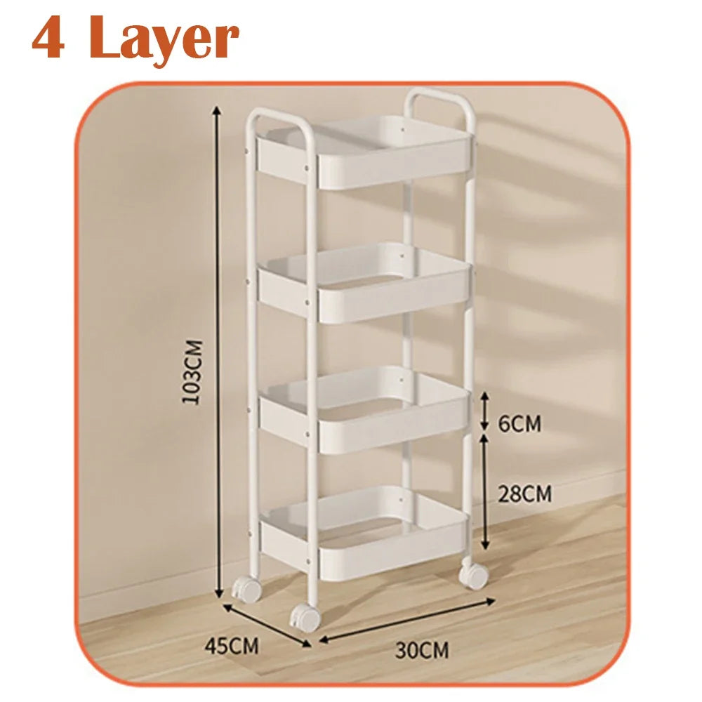 Multi-Layer Mobile Storage Rack Cart