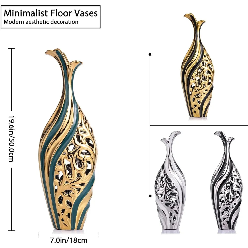 Modern floor tall slim vase