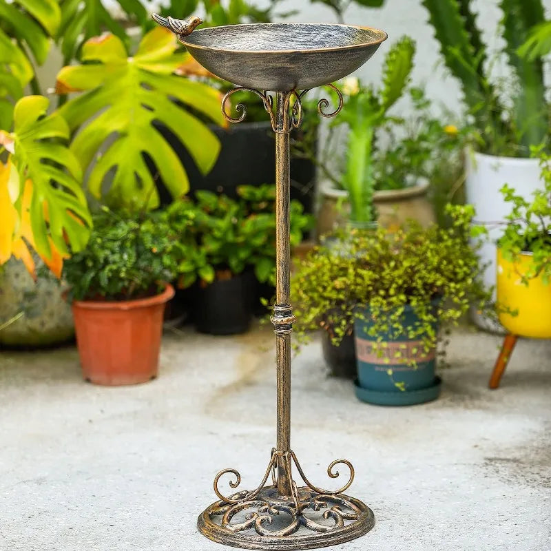 Cast Iron Pedestal Bird Bath