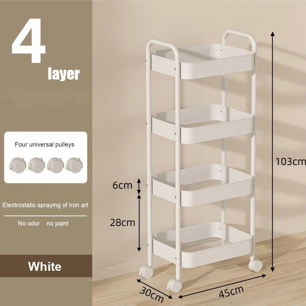 Multi-Layer Mobile Storage Rack Cart